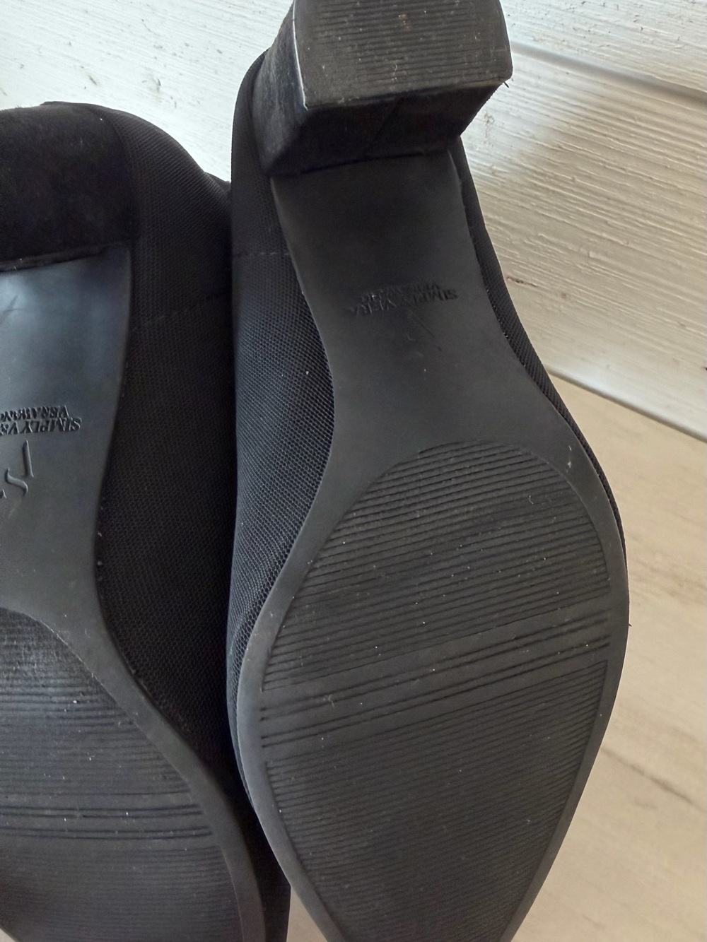 Simply Vera Vera Wang Persimmon Women's Black Stretch Ankle Sock Boots Size 7.5 - Picture 8 of 10